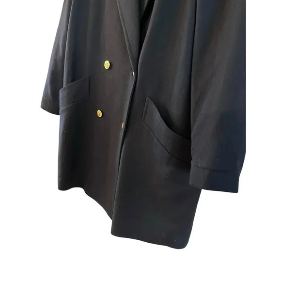 VTG Forecaster Of Boston Women’s 100% Wool Double Breasted Coat Black Size 8 - Picture 5 of 11